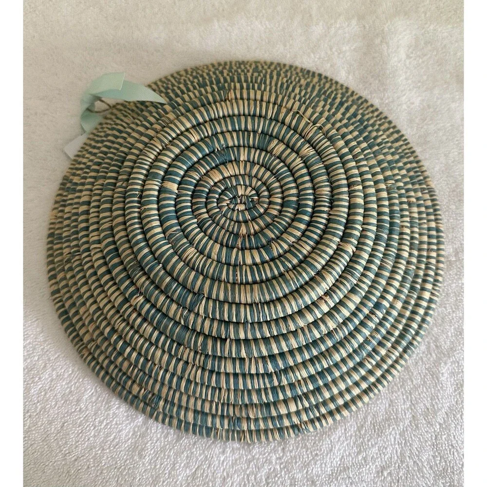 Vintage Handmade Woven 10” “Blessing Basket” Uganda Mary Nakibuuka